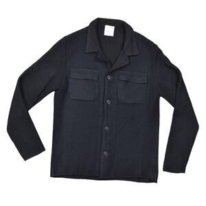 Primo Emporio Blue Wool Cardigan XL - Made in Italy Button Front Luxury